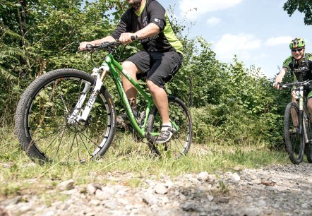 Mountainbiker auf der Tour Mountainbiker auf der Tour
