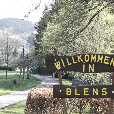 Panneau d'agglomération de Blens, © Rureifel-Tourismus e.V.